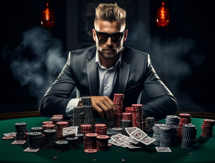 Chat interaktif dan feed permainan Casino Hold'em mariatogel